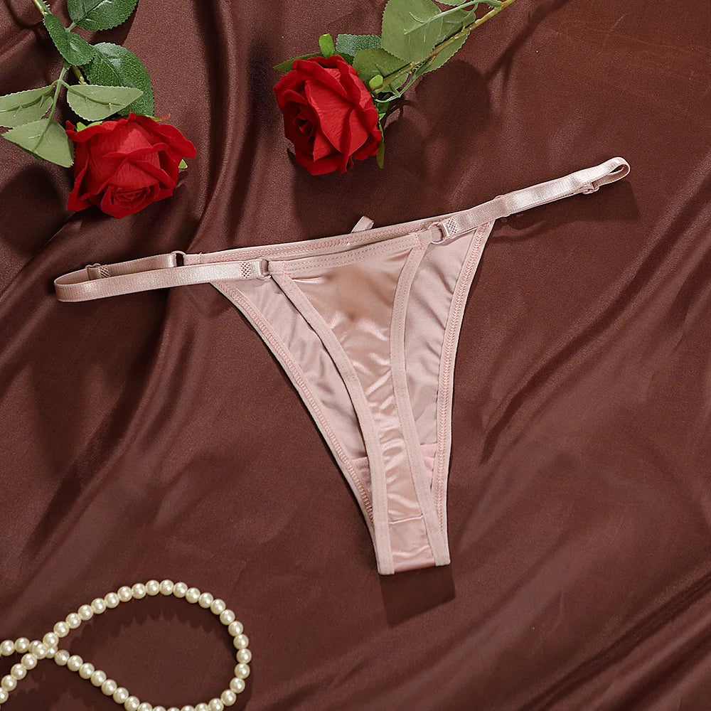 Women Adjustable Satin G-Strings