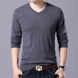 سترة رجالية محبوكة برقبة على شكل حرف V بمقاسات كبيرة