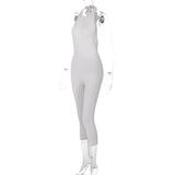 HaloGlam™ – Halter Backless Party Club Jumpsuit (Shiny, Bold & Daring)
