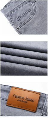 Men Grey Stretch Jeans