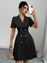 Women's Double Breasted Midi Dress