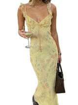 Women V Neck Lace Bodycon Dress