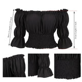 Medieval Pirate Peasant Blouse Costume Top
