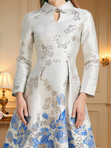 Women's Jacquard Evening Dress