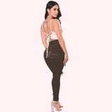 Women Ripped High Waist Jeans