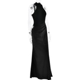 Luxe Satin Cutout Maxi Dress