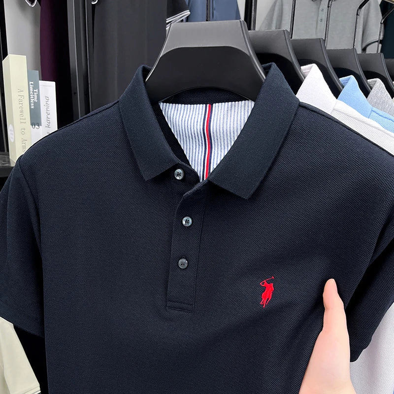 Men Cotton Embroidered Polo Shirt
