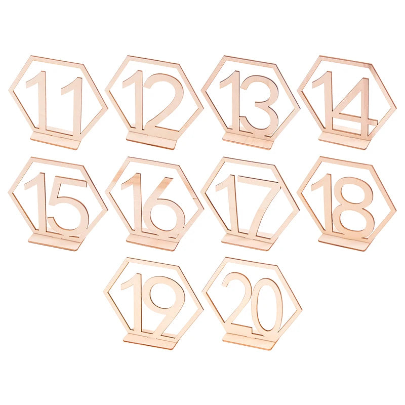 Wooden Wedding Table Numbers