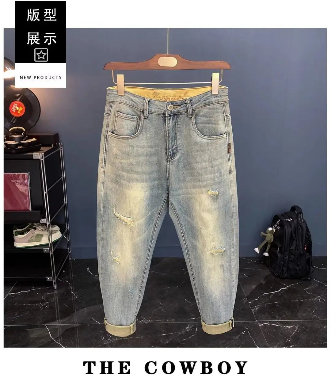 Men’s 2025 Ripped Vintage Jeans