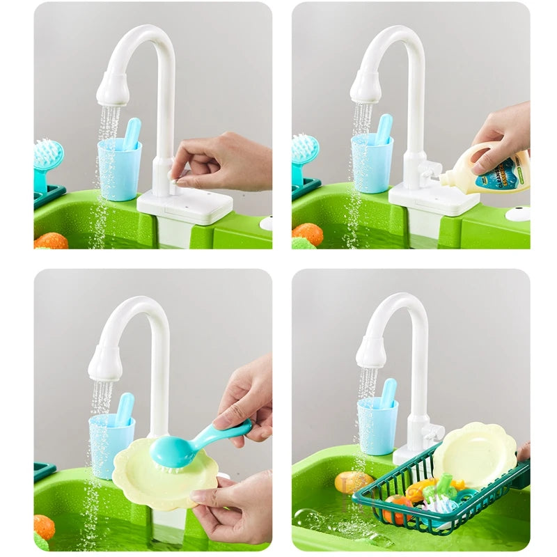 Kids Electric Kitchen Sink Toy