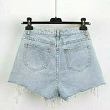 Diamond Tassel Summer Denim Shorts