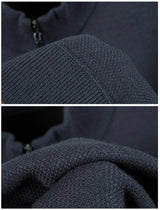 Men Half Zip Velvet Knit Sweater