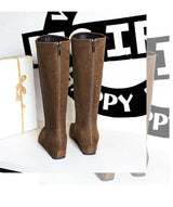 Korean Suede Knee High Boots