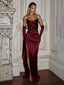 Midnight Satin Slip Gown