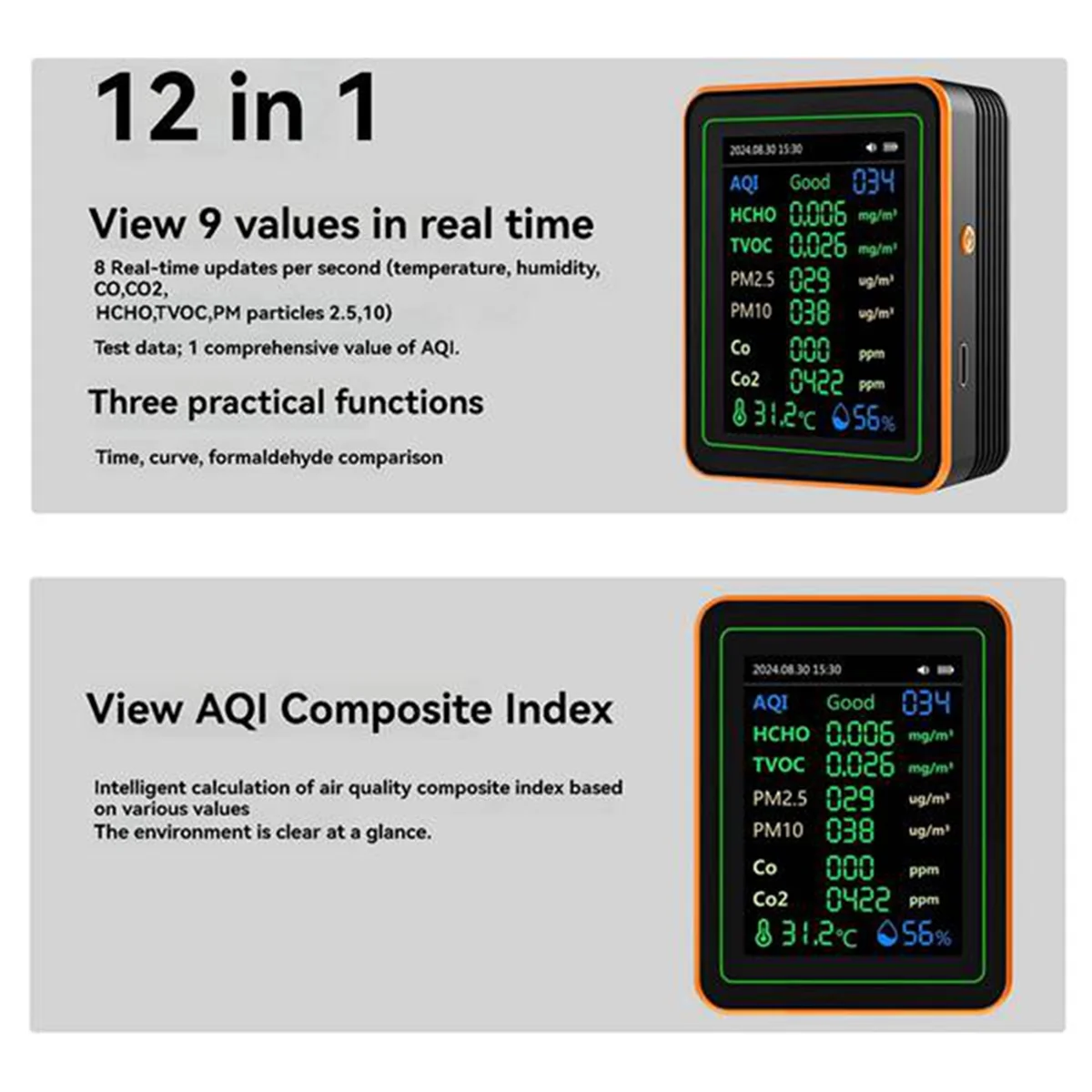 12-in-1 Air Quality Tester