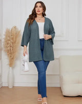 Women Oversized Waffle Knit Cardigan