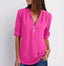 Luna Deep V-Neck Chiffon Blouse