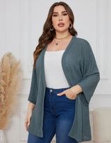 Women Oversized Waffle Knit Cardigan