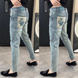 Prestige Embroidered Slim Jeans