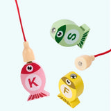 Wooden Alphabet Fishing Game Toy