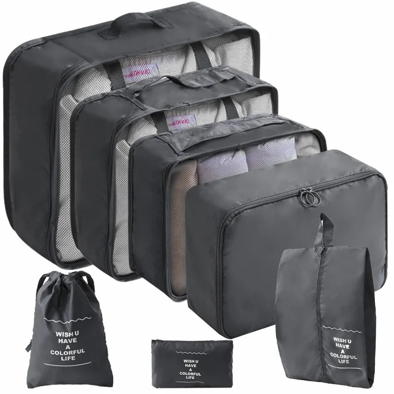 10/7-Piece Travel Organizer Set – Suitcase Packing Cubes