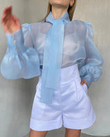 Aurora Organza Bow Blouse