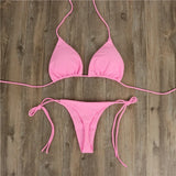 Halter Triangle Bikini Set