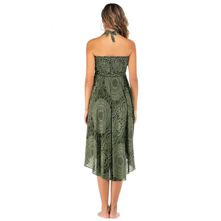 Women Vintage Plaid Button Midi Skirt