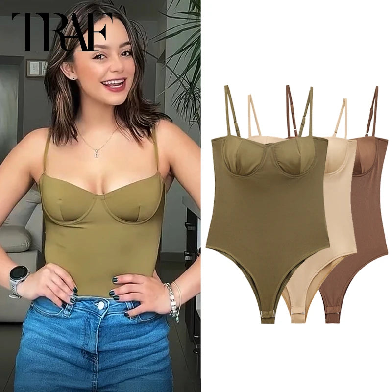 Satin Camisole Bodysuit Women – Backless Lingerie