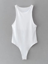 Women Solid Bodycon Club Bodysuit