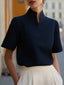 Grace Split Neck Office Blouse