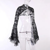 Gothic Black Sheer Bolero Shrug Jacket