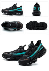 Men Rotary Buckle Steel Toe Safety Shoes