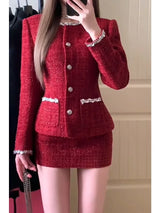 Women's Tweed Skirt Suit