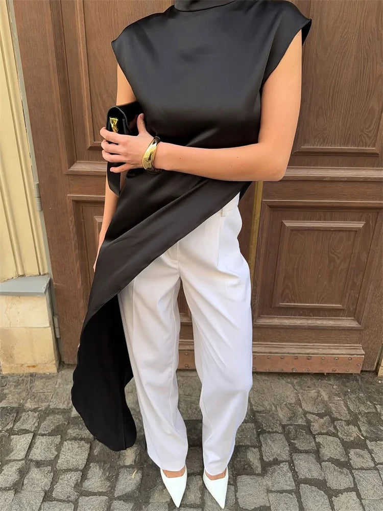 Midnight Luxe Satin Maxi Dress