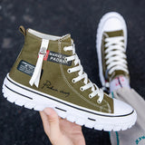 Men’s Breathable Platform Canvas Sneakers