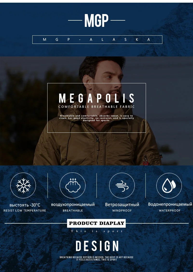 Men’s Padded Waterproof Winter Jacket