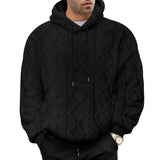 Men Velvet Hooded Pullover Sweater
