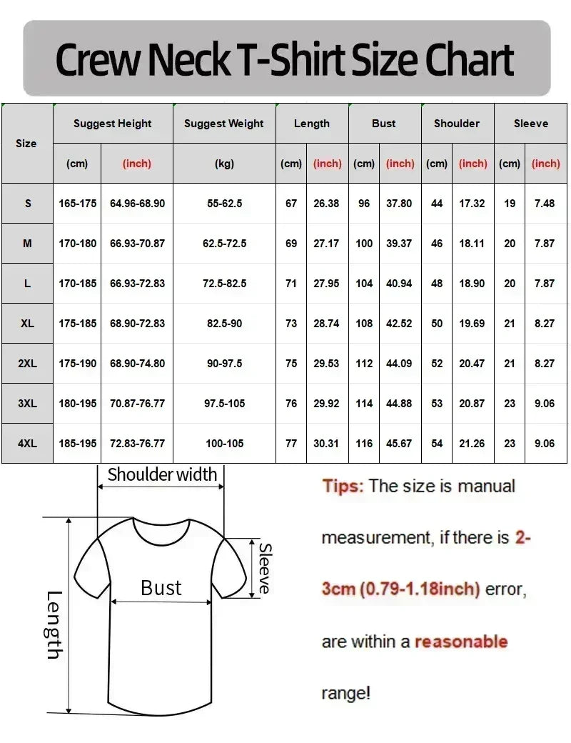 Men's Plus Size Summer T-Shirt 2025 – Loose Fit