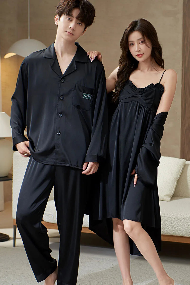 Couple Silk Pajama Set