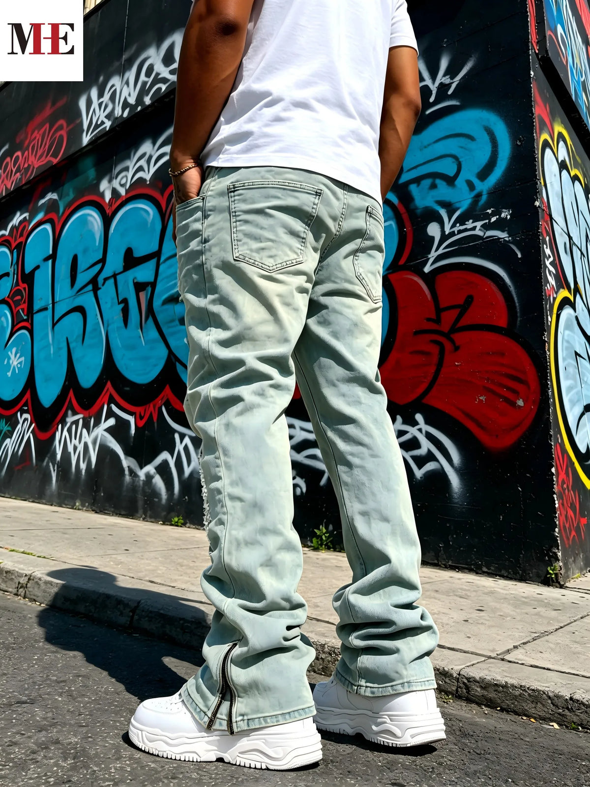 HME Vintage Blue Flare Jeans