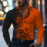 Crimson Floral Dress Shirt