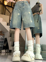 WashedMuse™ – Retro Wide Leg High Waist Denim Pants (Faded, Chic & Casual)