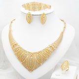 Women’s 18K Gold Flower Jewelry Set