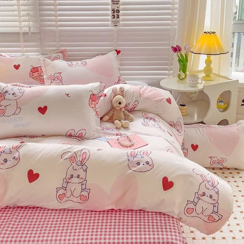 Cartoon Bunny Bedding Set