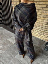 Women's Plaid 2 Piece Set