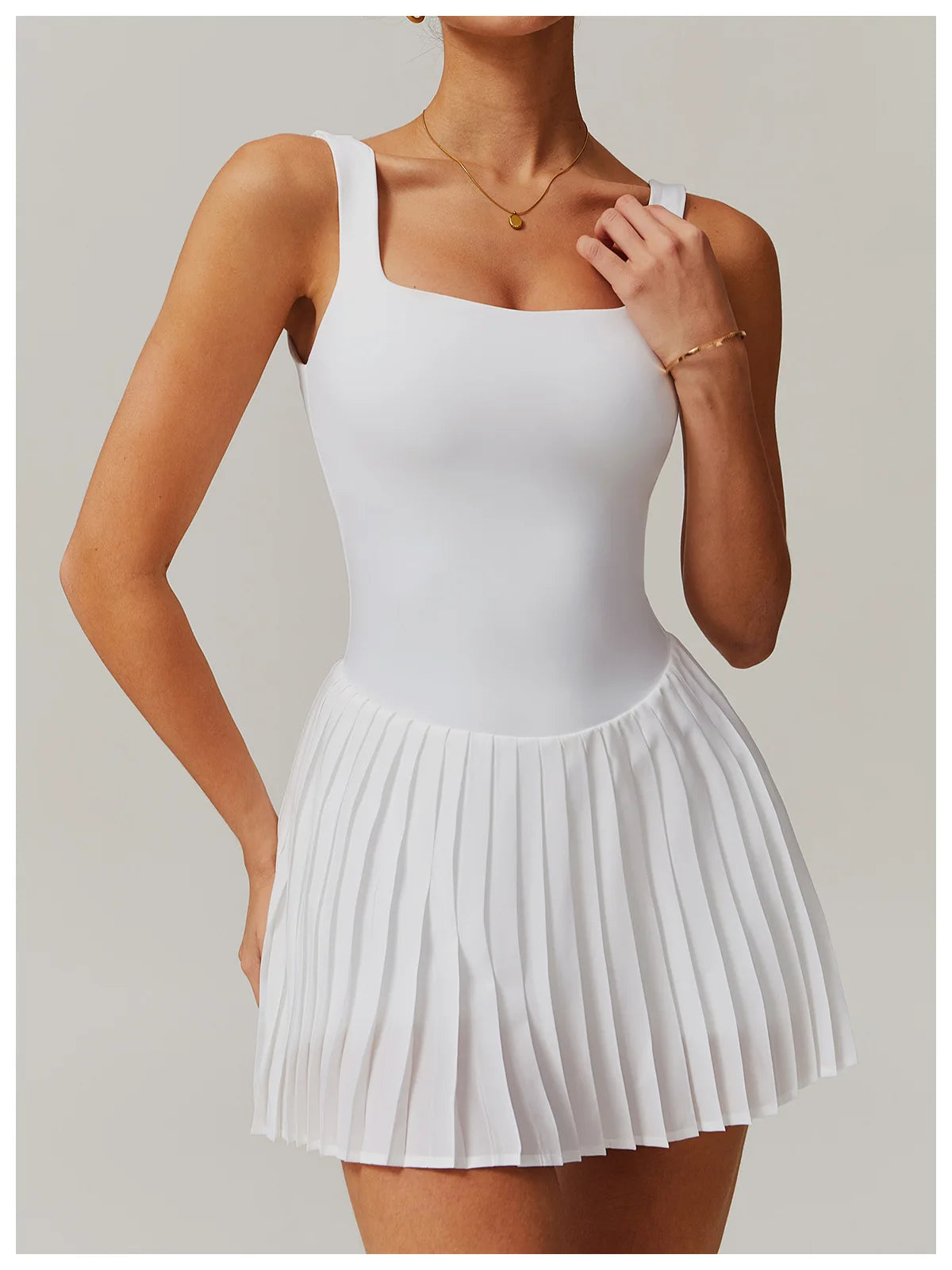 Women Pocket Pleated Sports Jumpsuit