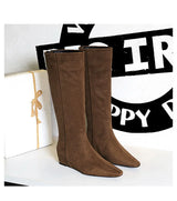 Korean Suede Knee High Boots