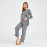 Long Sleeve Nursing Maternity Pajamas
