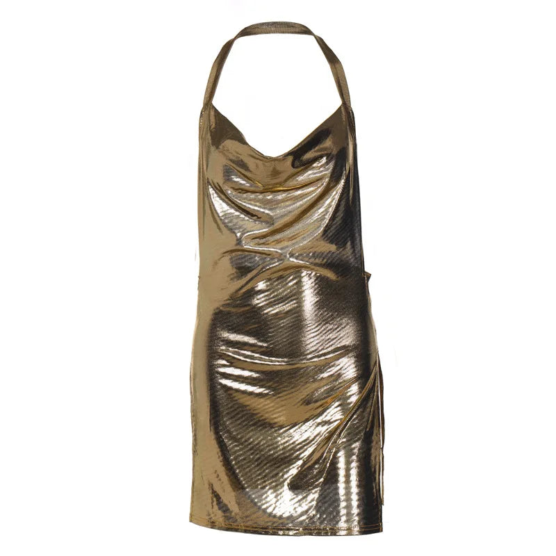 Midnight Luxe Backless Mini Dress